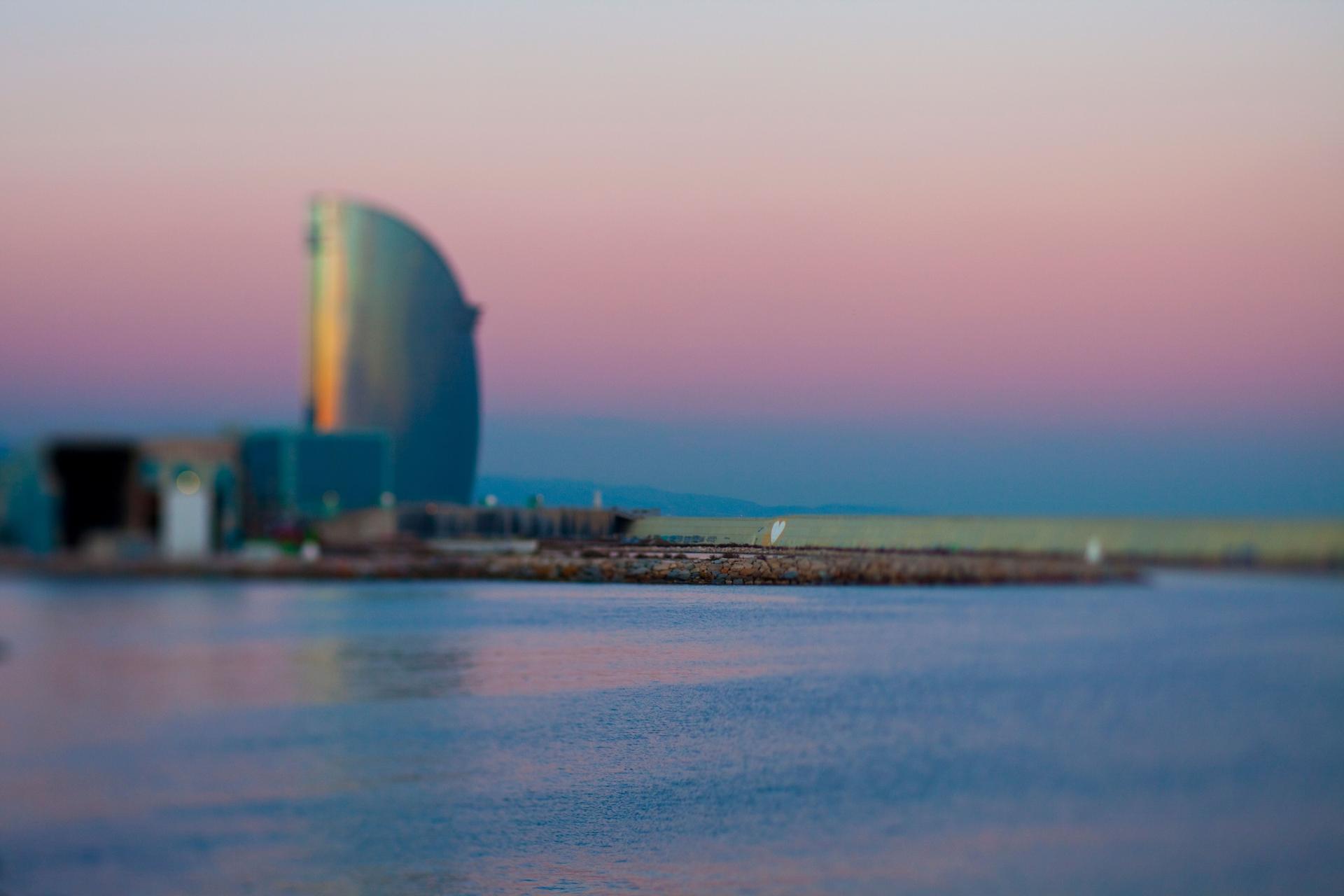 Barcelona sunset from the Port